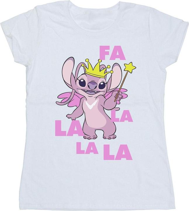 Actual product image Disney Womens/Ladies Lilo & Stitch Angel Fa La La Cotton T-Shirt (XXL)