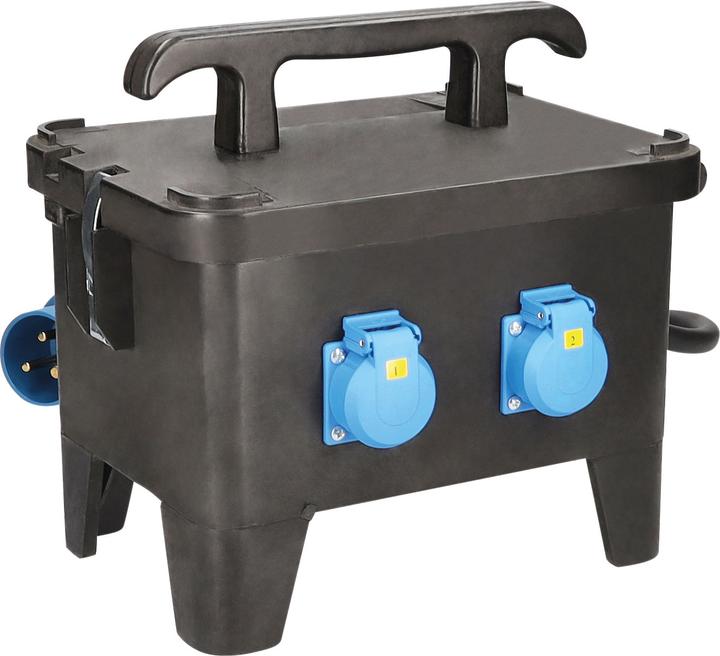 Produktbild As - Schwabe Mobiler Vollgummi Baustromverteiler (4 x, CEE 7/3)