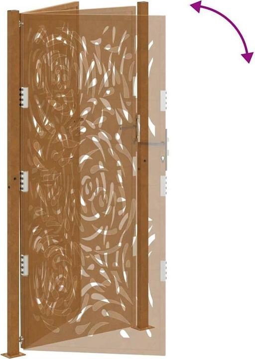 Immagine prodotto VidaXL Cancello da giardino 105x205 cm Cancello per recinzione in acciaio resistente alle intemperie con