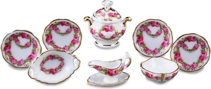 Actual product image Reutter 001.385/6 - Table service "Rosenband", 9 pieces, miniature