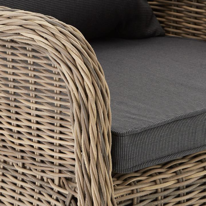 Actual product image tectake 4 Garden chairs luxury rattan + cushions