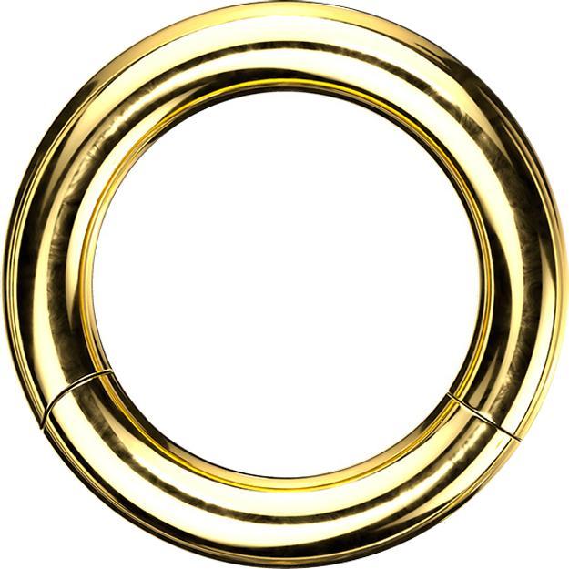 Produktbild Star Piercing Segmentring klappbar vergoldet (Chirurgenstahl 316L)