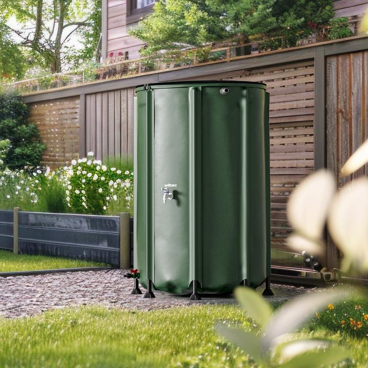 Immagine prodotto Wiltec Barile pieghevole per l'acqua piovana 500l Barile per l'acqua piovana Serbatoio per l'acqua (500 l)