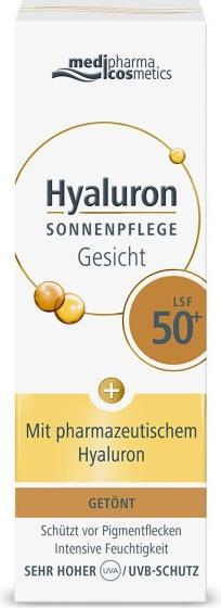 Produktbild Medipharma cosmetics Hyaluron Sonnenpflege Gesicht getönt LSF 50+, 50 ml Creme (Sonnencreme Gesicht, SPF 50+, 50 ml)