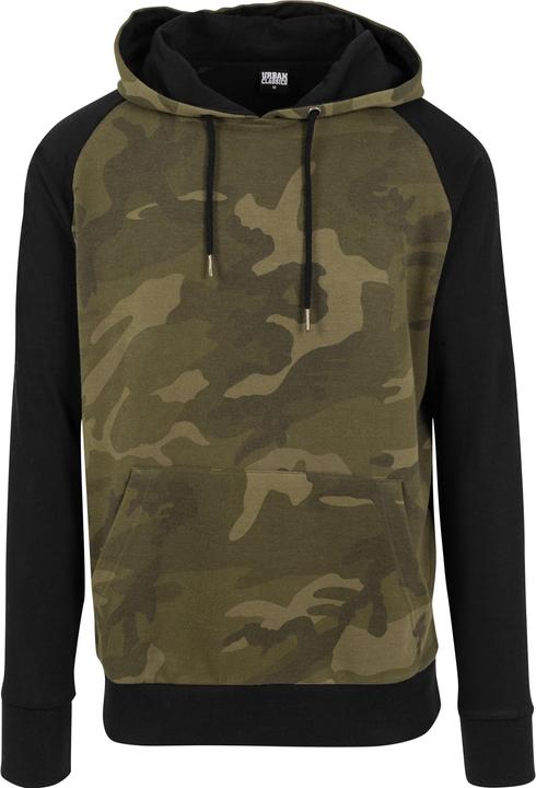 Urban Classics Camo Contrast Raglan Hoody