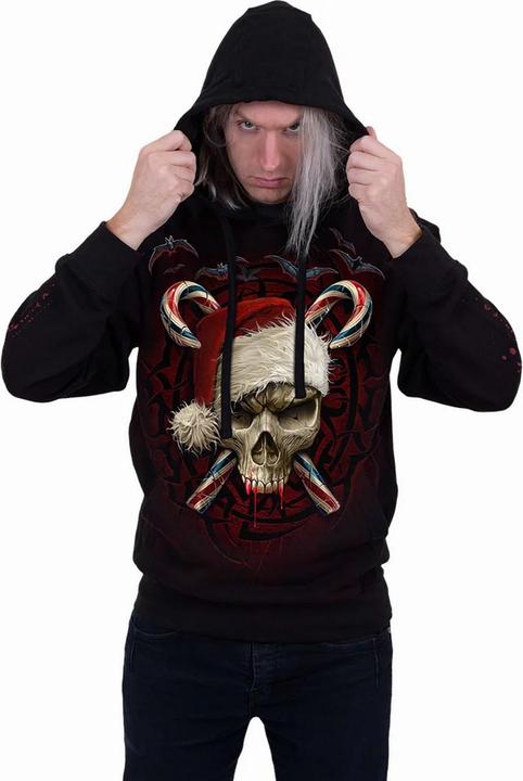 Actual product image Spiral Unisex Adult Candy Cane Santa Hoodie (XL)