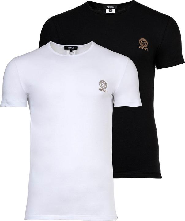 Versace T-Shirt Bi-Pack Jersey Topeka Bi-Stretch Cotton Organic New Logo (3XL)