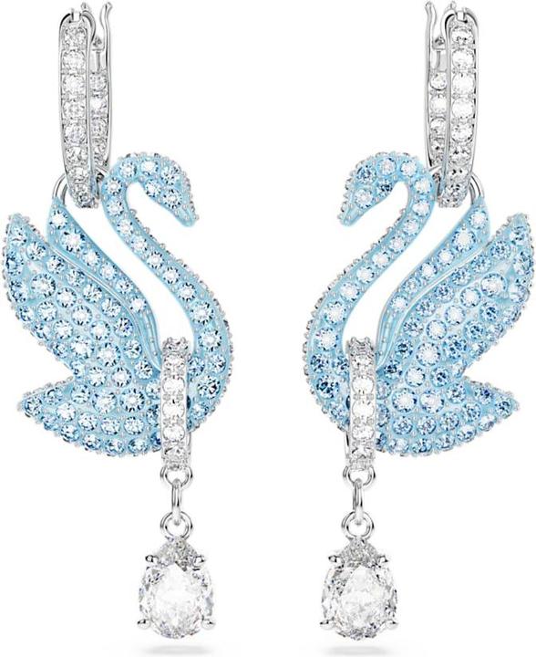 Image du produit Swarovski Iconic Swan Drop Boucles d'oreilles Cygne bleu (Métal Swarovski)