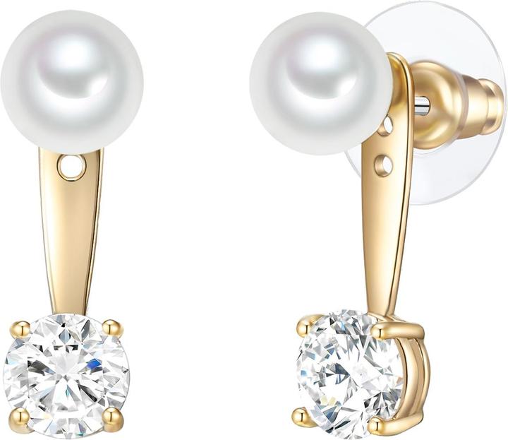 Produktbild Lulu & Jane Messing Glaskristall Muschelkernperle gelbgold - 33398 (Messing)