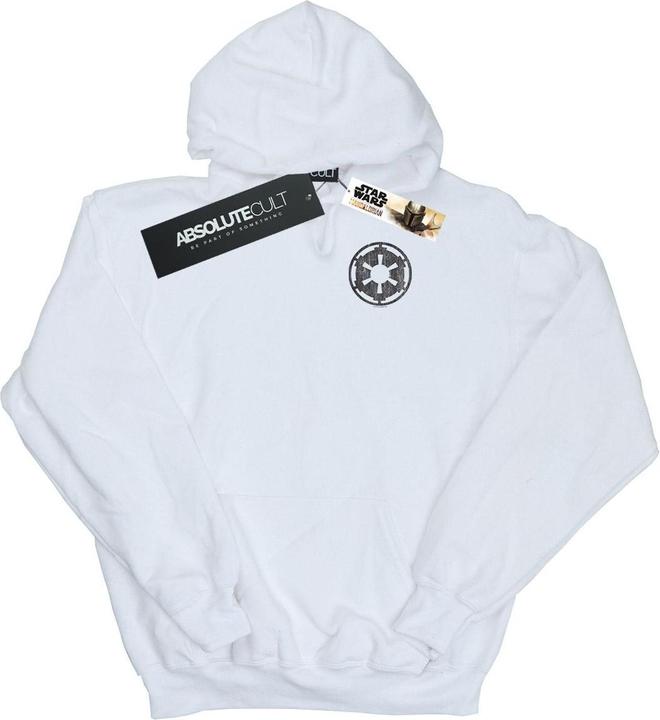 Immagine prodotto Star Wars The Mandalorian Galactic Empire Insignia Breast Print Felpa con Cappuccio Donna (XXL)