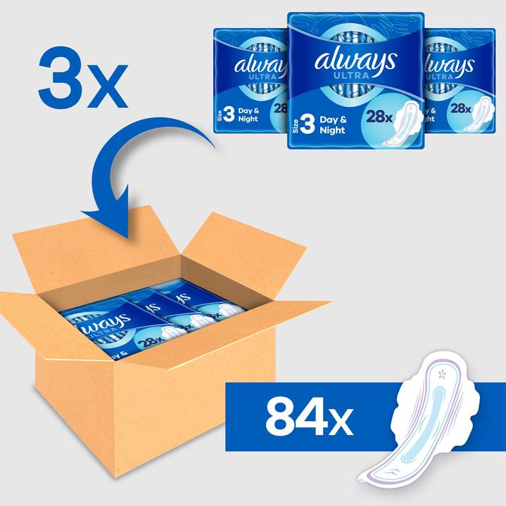 Image du produit Always Ultra Day & Night (84 x, Tampons sanitaires)