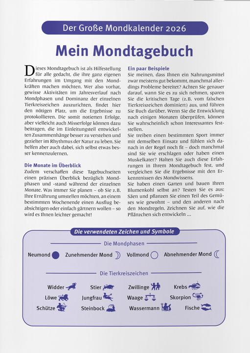 Energie-Label Heyne Ludwig Taschenkalender Der grosse Mondkalender Tag für Tag (17 x 24 cm, Harter Einband, Deutsch)