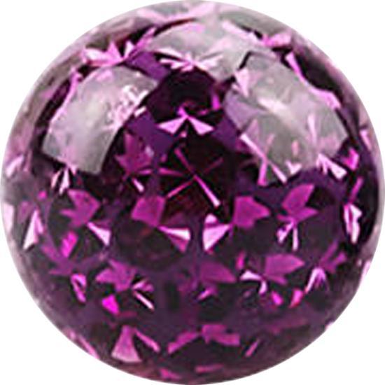 Produktbild Star Piercing Kristall Kugel violett Epoxy Schutzschicht (Chirurgenstahl 316L, ohne Messing)