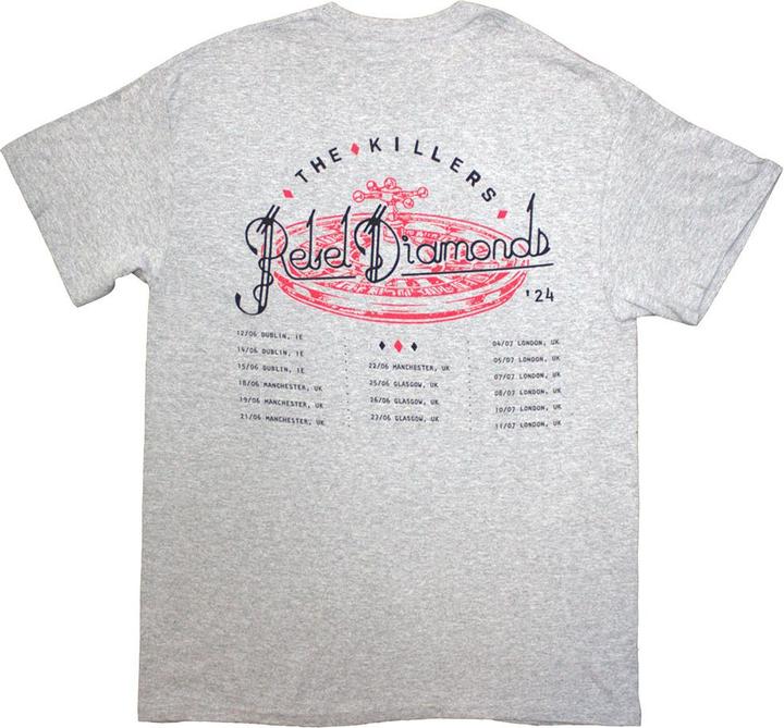 Actual product image Universal Textiles Unisex Adult Tour '24 Roulette Wheel Back Print T-Shirt (S)