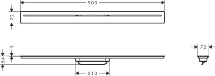 Produktbild Axor Drain Fertigset Durschrinne, 900mm, 42522 (900 mm)