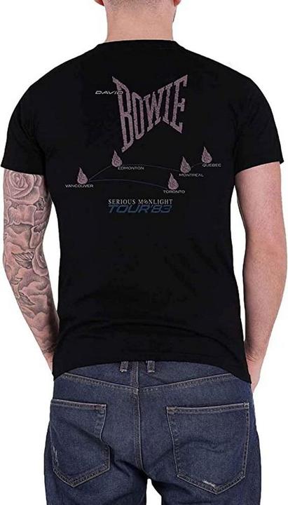 Actual product image David Bowie Unisex Adult 83' Tour T-Shirt (L)