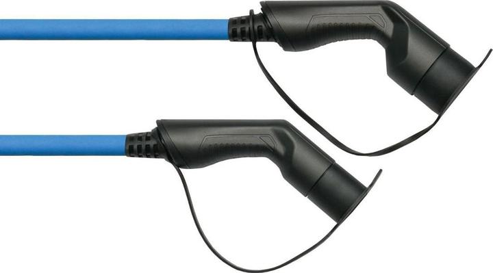 Produktbild Kabelmeister E-Auto-Ladekabel Mode 3, Typ 2 Stecker an Buchse, 32 A, 7,5 m, blau (Typ 2, 22 kW, 32 A, 7.50 m)