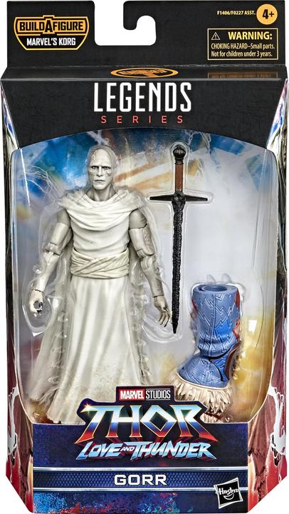 Actual product image Hasbro Marvel Legends Thor: Love and Thunder 15 cm tall Gorr action figure to collect, 3 accessories, 1 Bu