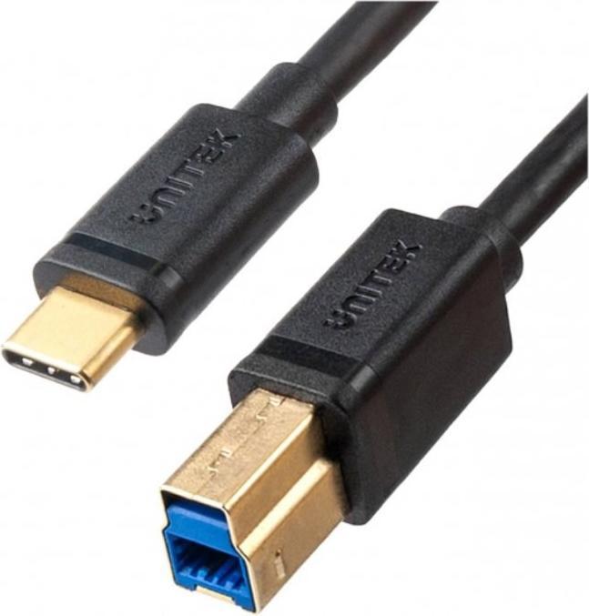 Unitek C14096BK Câble USB-C vers USB-B 3.0 pour imprimante 2m (2 m, USB 3.0)