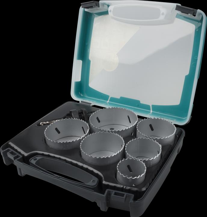 Produktbild wolfcraft Bi-Metall-Lochsägeneinsatz-Set „Elektro“, Ø 40-86 mm, 7-tlg. (40 mm)