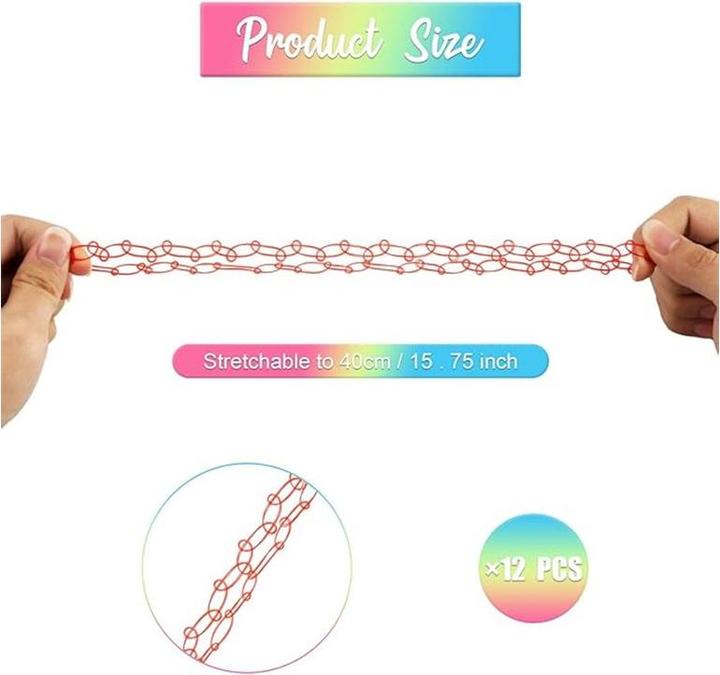 Image du produit Cbx 12 pièces de colliers de tatouage élastique fil de poisson
