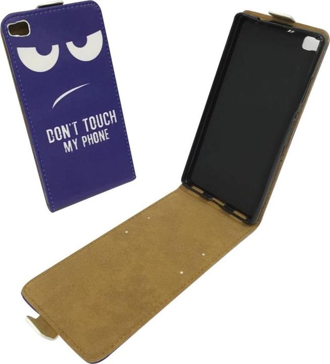 Produktbild König Design Dont Touch My Phone Handyhülle Huawei P8 Klapphülle Flip Case