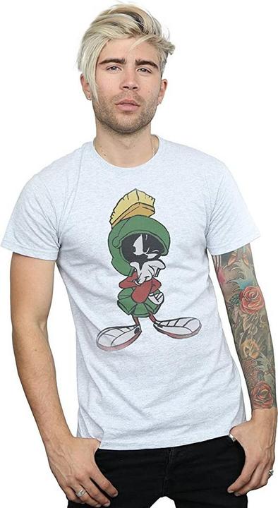 Actual product image Looney Tunes Mens Marvin The Martian Pose Cotton T-Shirt (L)