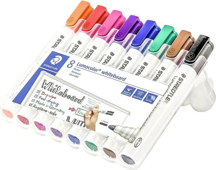 Actual product image Staedtler Lumocolor 351 (Orange, Violet, Blue, Green, Brown, Red, Black, Pink, 2 mm, 8 x)