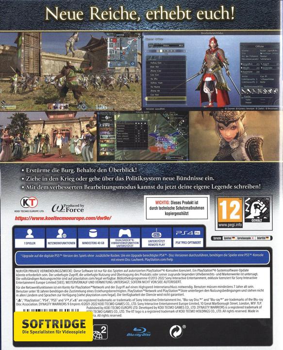Produktbild Koei Tecmo Dynasty Warriors 9 Empires (PS4, DE)