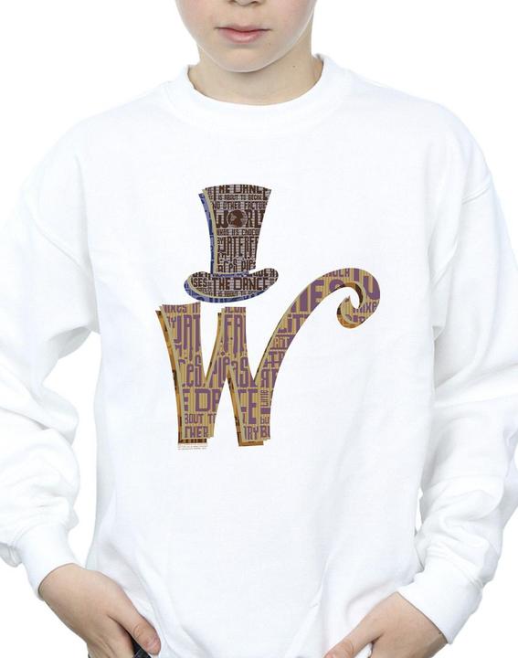 Actual product image Willy Wonka & the Chocolate Factory Boys W Logo Hat Sweatshirt (128)