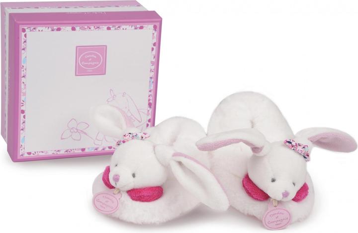 Doudou et Compagnie Cherry bunny footies with rattle 6-12M