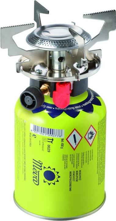 Actual product image Meva Gas camping stove with gas cartridges (thread or valve) ATOS piezo igniter 1.8kW