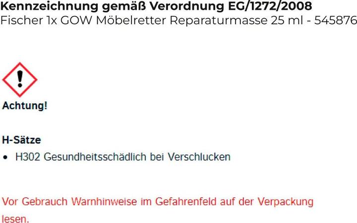 Produktbild Fischer GOW Möbelretter (23 g)