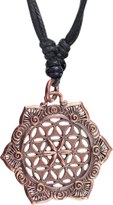 Produktbild Star Piercing Halskette schwarz Anhänger rosegold Blume mit Stern (ohne Messing, Kupfer)