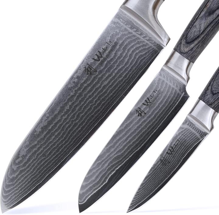 Immagine prodotto Wakoli Set di coltelli Edis 3 pezzi damascati (16 cm)
