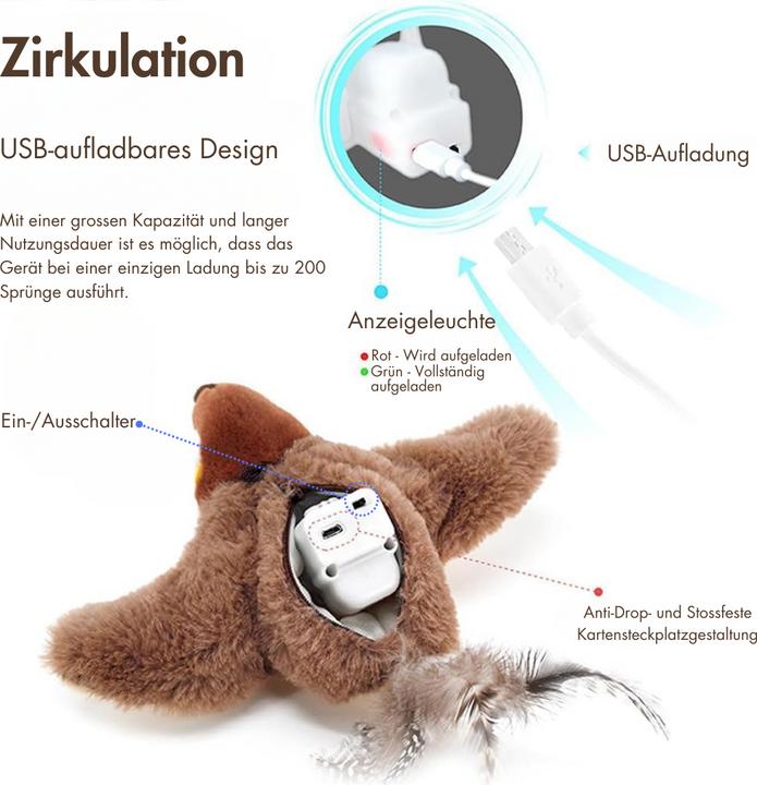 Produktbild Suba Elektrisches Vogelspielzeug (Katzenminzespielzeug)