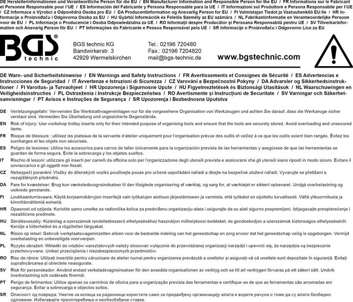 Produktbild BGS Werkstattwageneinlage 1/3: Maul-Ringschlüssel-Satz SW 6 - 22 mm 12-tlg.