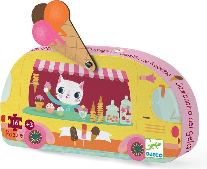 Produktbild Djeco Puzzle Der Eiscremewagen (16 Teile)