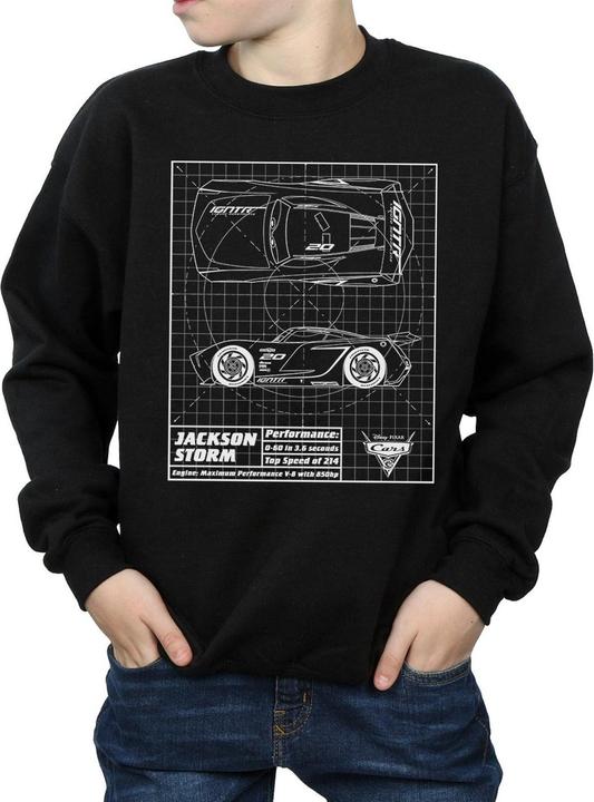Immagine prodotto Disney Cars Jackson Storm Blueprint Felpa Ragazzi (140, 146)