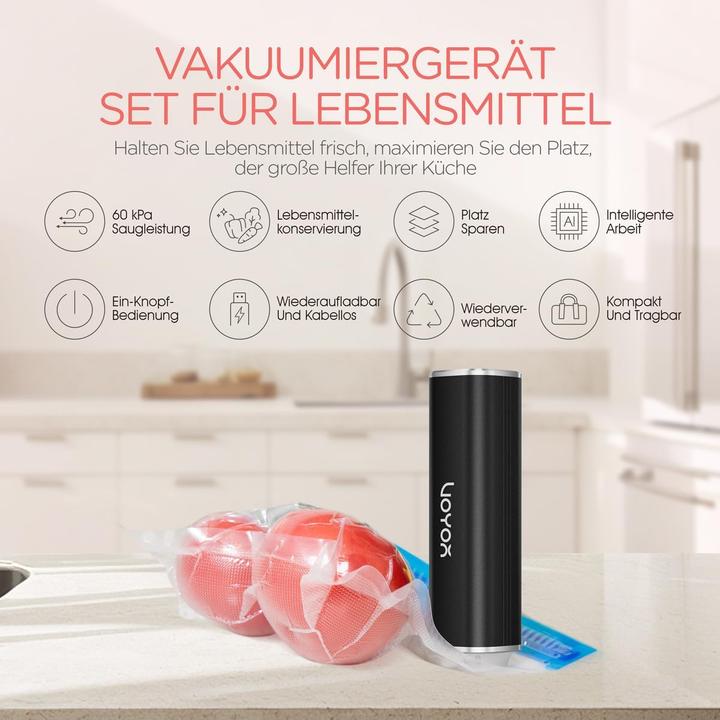 Actual product image Voyor VS210 Handvakuumierer Set mit 5 Vakuumbeuteln