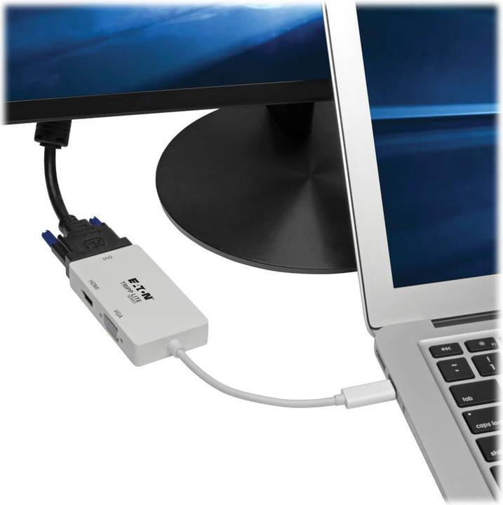 Produktbild Eaton USB-C Multiport Adapter M/3xF - 4K HDMI DVI VGA HDCP White (USB 3.1, 15.24 cm)