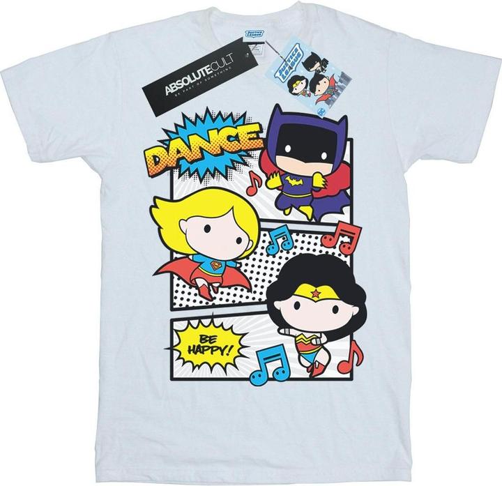 Actual product image Girls Chibi Super Friends Dance Cotton T-Shirt (116)