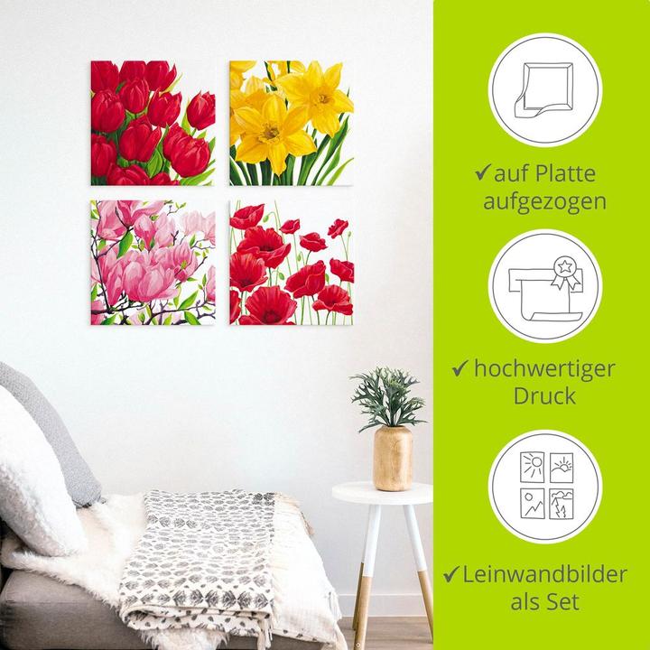 Immagine prodotto Artland Tulipani. Narcisi. Magnolie. Papaveri U1OB (40x40 cm)