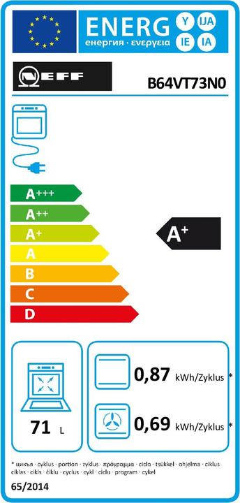 Energy Label Neff B64VT73N0