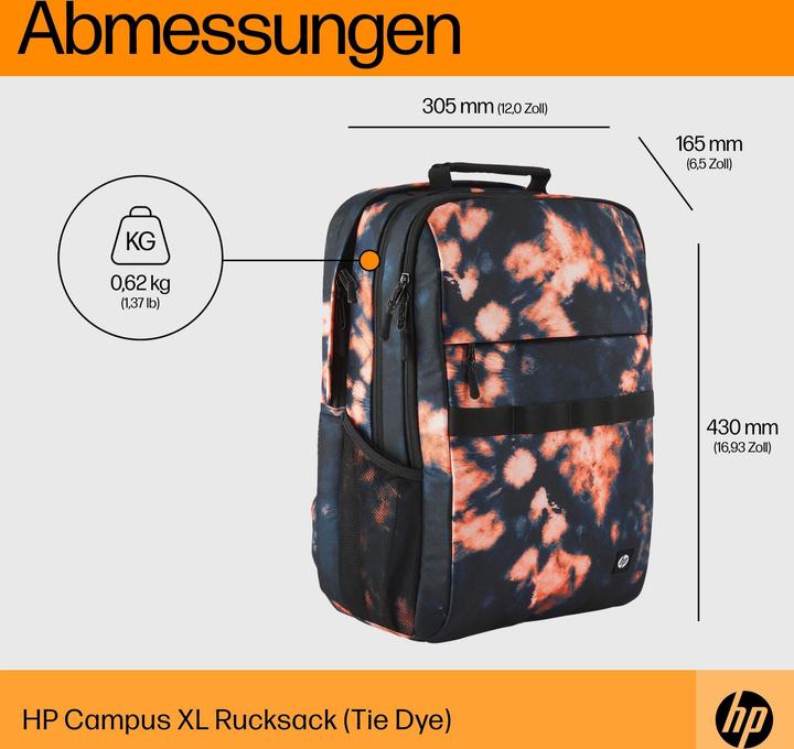 Produktbild HP Campus XL Tie dye Backpack (P) (20 l)