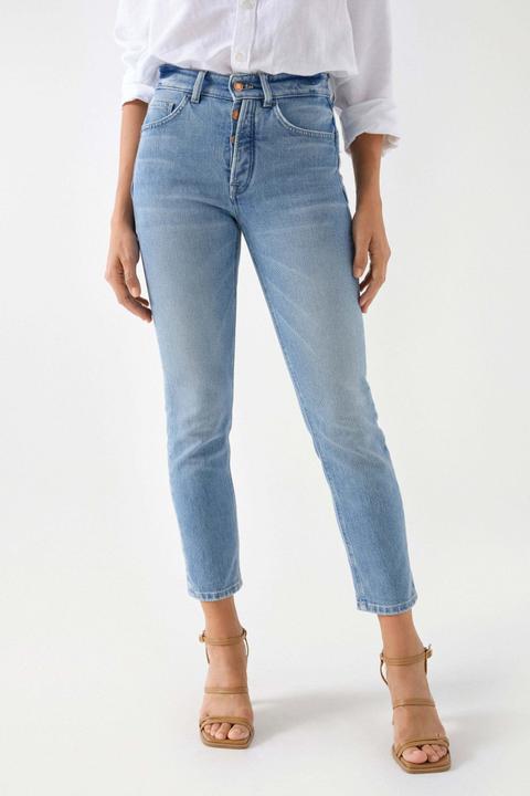 Actual product image Salsa Jeans Faith light wash button detail jeans (28)