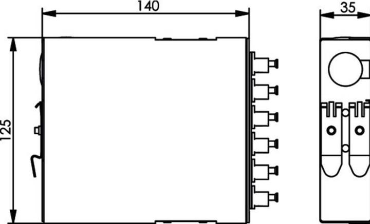 Immagine prodotto Telegärtner STX Distributore su binario portante 6xLC duplex, manicotto in ceramica/alloggiamento in plastica (S/FTP, CAT6, 0.14 m)