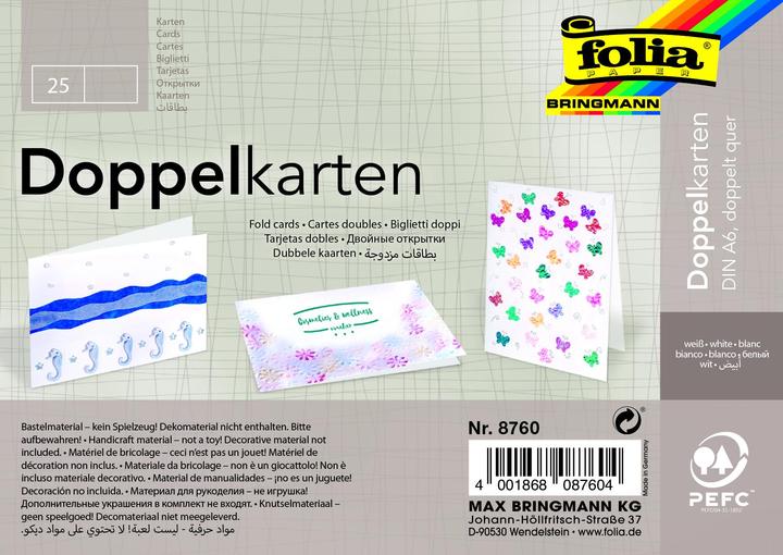 Image du produit Carte-lettre DIN A6 paysage double blanc (25 x)