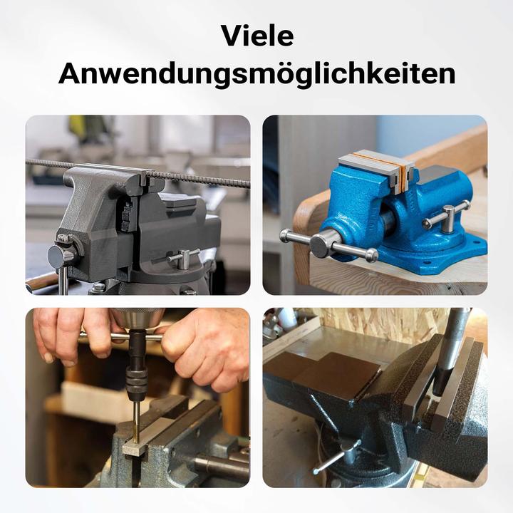 Produktbild Wiltec Schraubstock 125mm Klemmbacken Parallelschraubstock Tischschraubstock (125 mm)