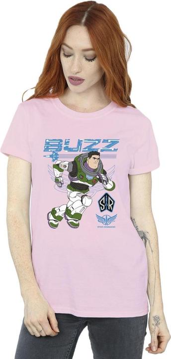 Actual product image Disney Womens/Ladies Lightyear Buzz Run To Action Cotton Boyfriend T-Shirt (XXL)